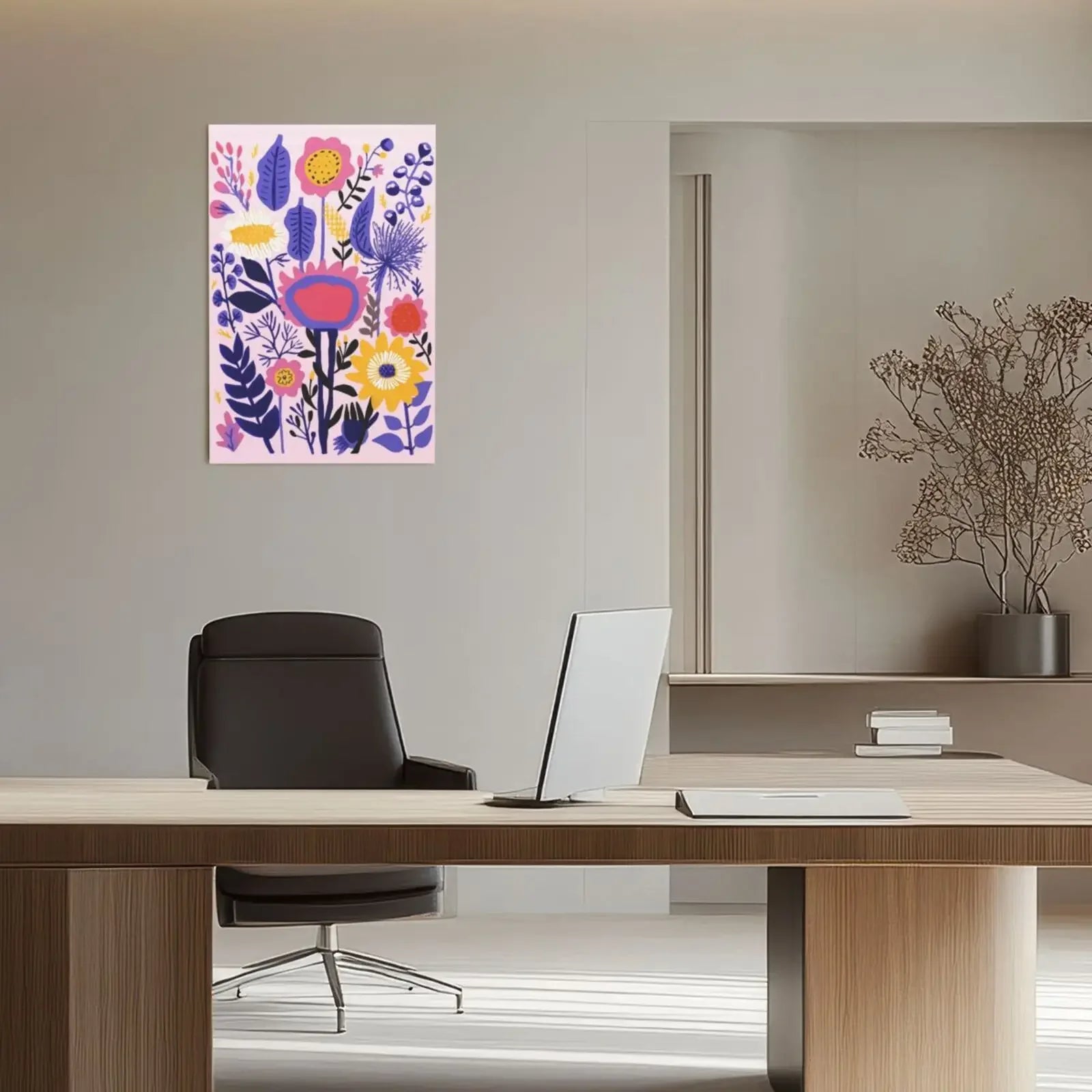 Unframed Canvas Garden Flower Print Art Poster Creative Wall Art for Home Living Room Bedroom Decor and Beautiful Gift Option