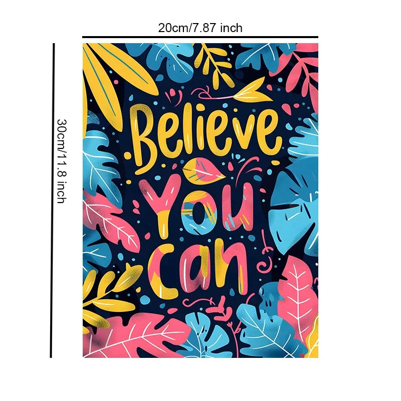 Motivational Short Quotes Unframed Canvas Wall Art Poster Home Decor for Living Room Bedroom & Fine Gift Option