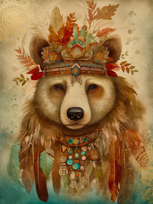 Unframed Canvas Home Decor Wall Art Bohemian Animals Print Poster For Living Room Bedroom Decoration