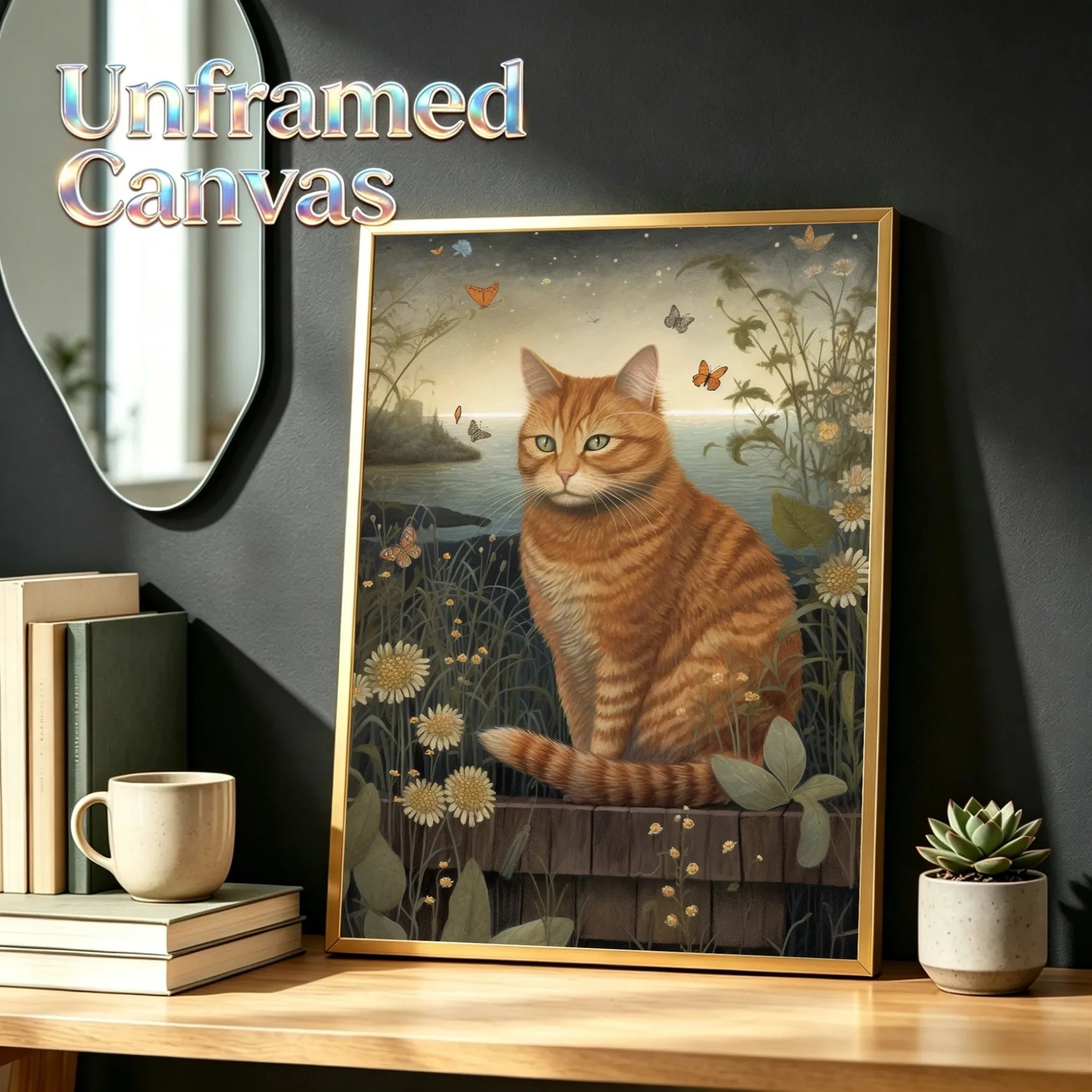Unframed Canvas Cats Art Wall Poster Print For Living Room Bedroom Home Decoration Gifts
