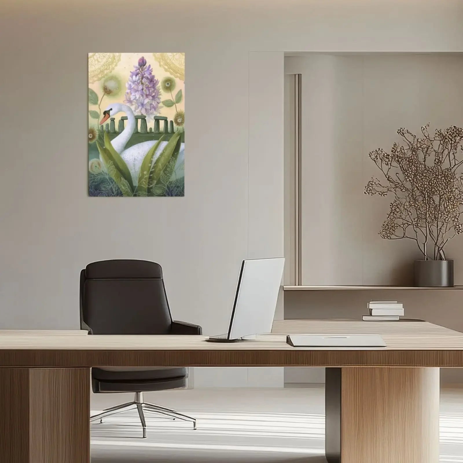 Spring at Stonehenge Unframed Canvas Print Art Poster Wall Decor for Home Living Room Bedroom & Sweet Present