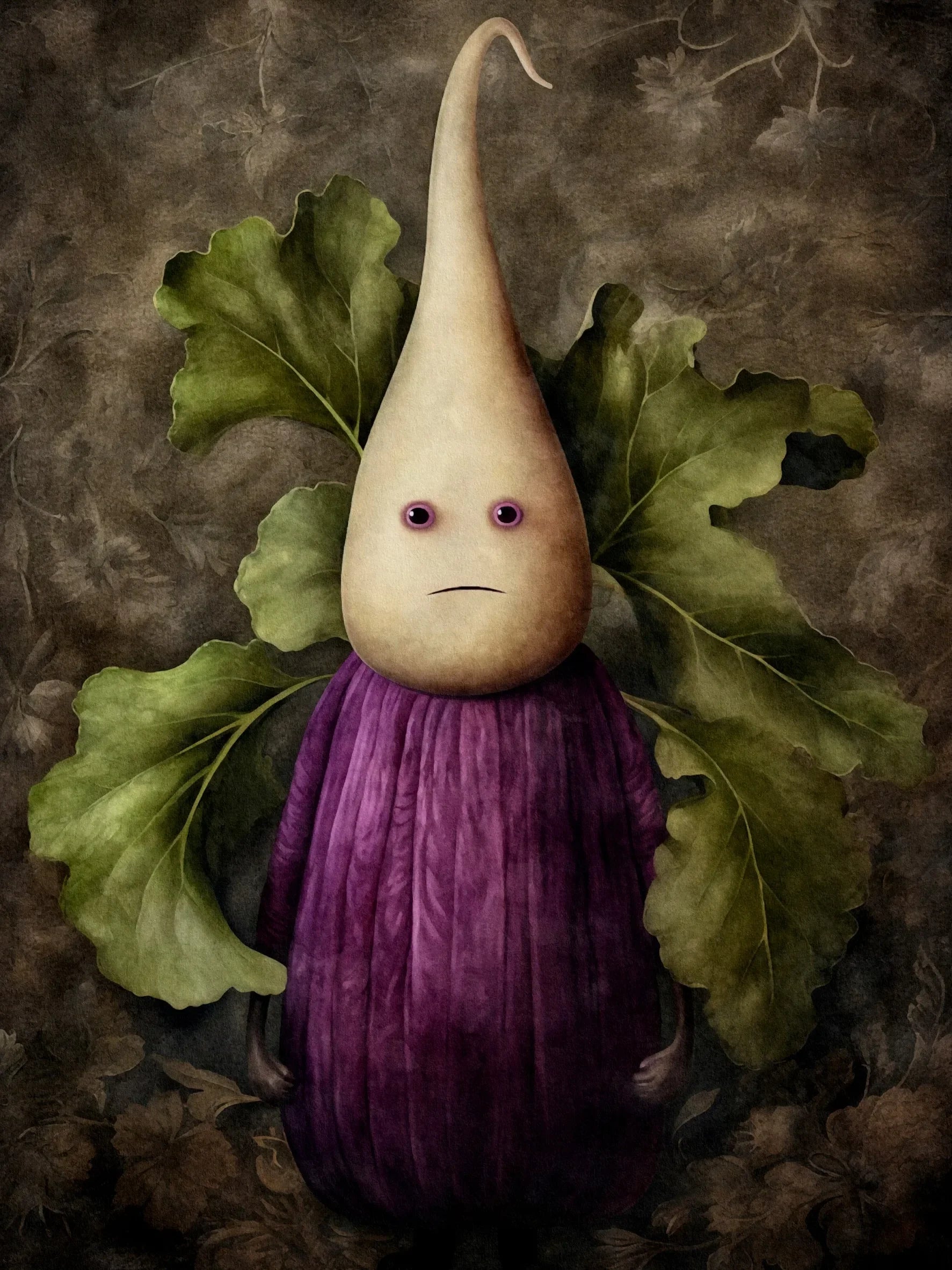 Unframed Art Print Poster Canvas Retro Cute Vegetable Wall Decor For Living Room Bedroom Home Decoration