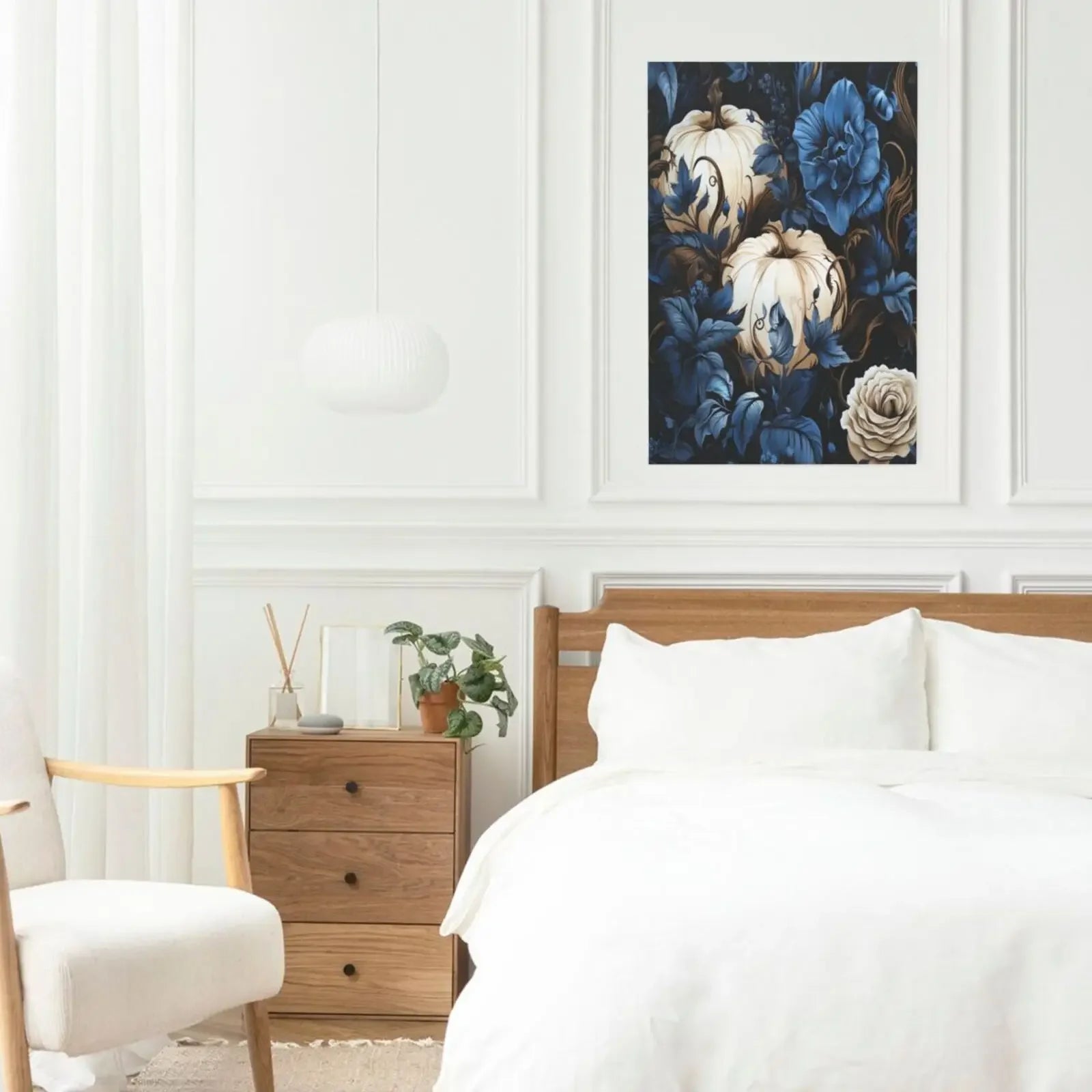 Retro Dark Roses Unframed Canvas Art Print Unframed Wall Poster For Living Room Bedroom Home Decor And Nice Gifts
