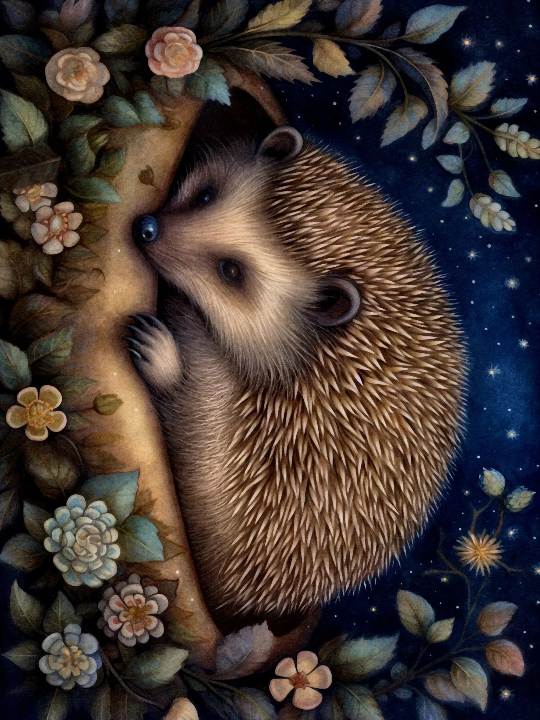 Midnight Animals Art Canvas Print Unframed Wall Poster Home Decoration for Bedroom Living Room & Great Gift Idea