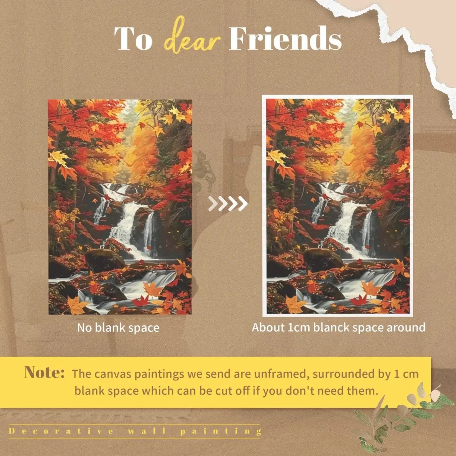 Unframed Canvas Poster Print Fall Autumn Theme Wall Art For Living Room Bedroom Home Decor Gifts