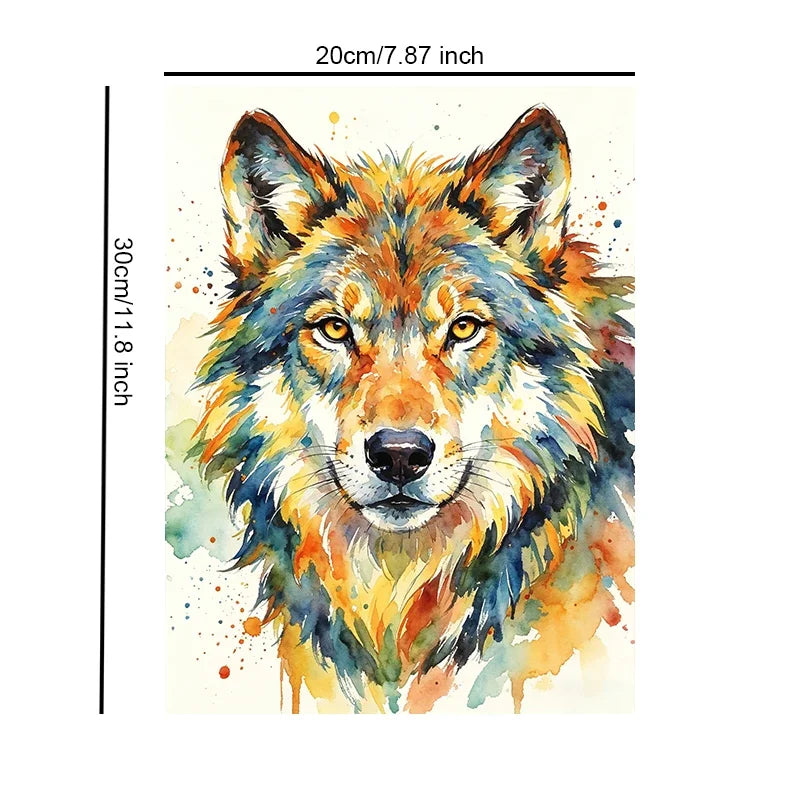 Watercolor Animal Series Unframed Canvas Print Poster Art Wall Decor for Home Bedroom Living Room & Wonderful Gift