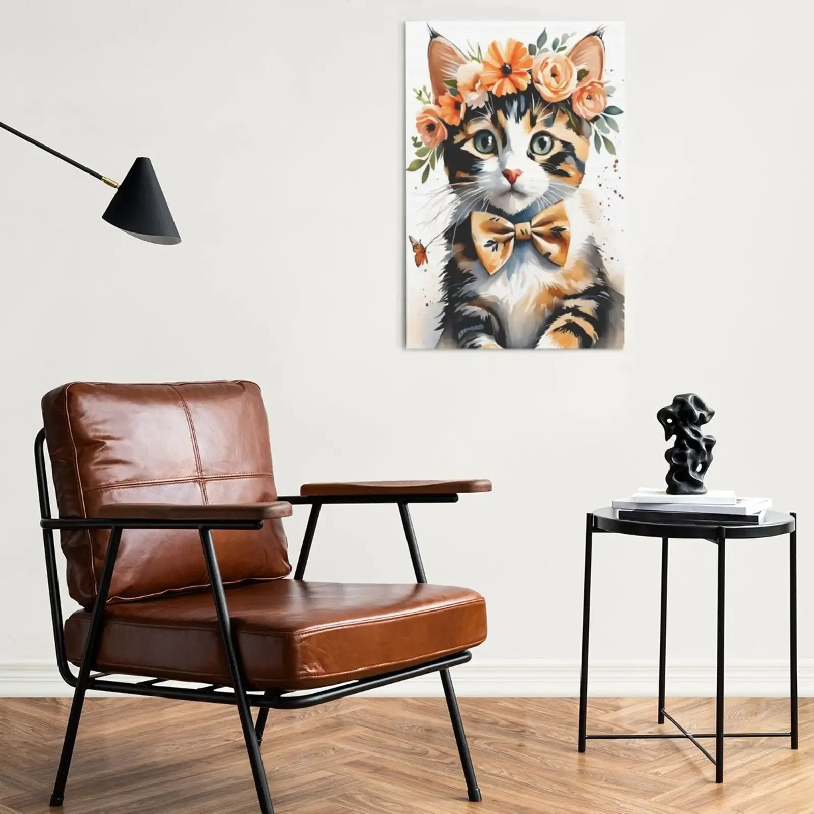 Calico Kitten Unframed Canvas Poster Wall Art Print For Home Living Room Bedroom Decor Nice Gift