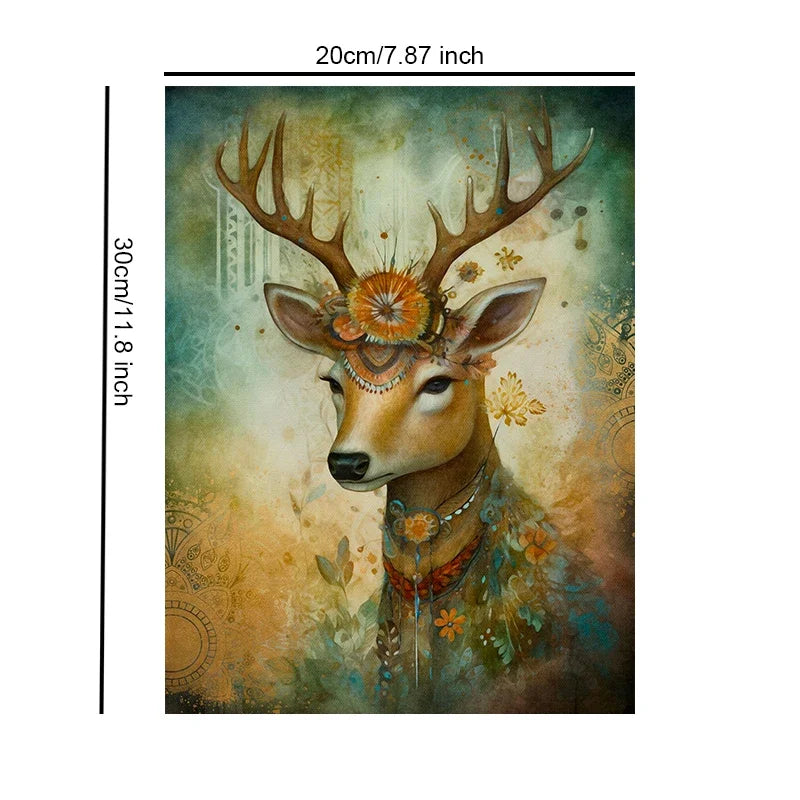 Unframed Canvas Home Decor Wall Art Bohemian Animals Print Poster For Living Room Bedroom Decoration