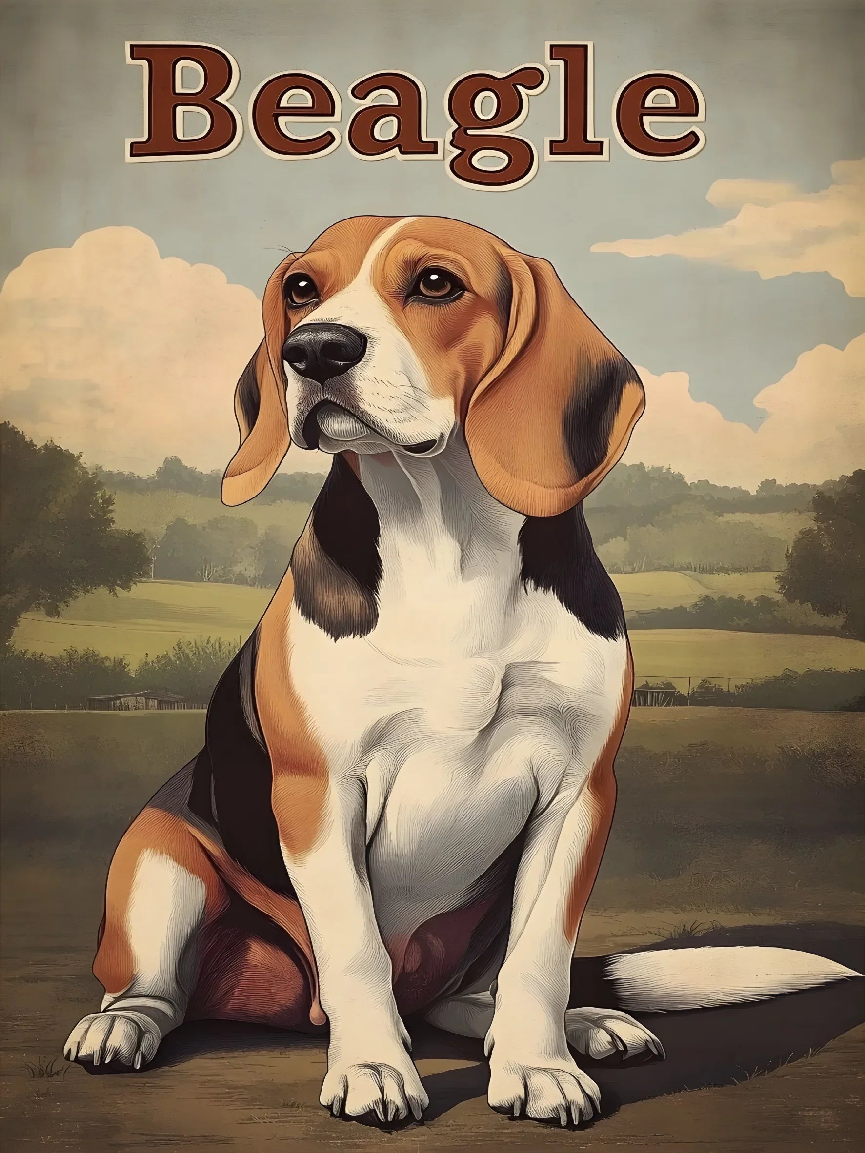 Types of Dogs Canvas Print Unframed Art Poster Fashion Wall Decor for Home Living Room Bedroom & Special Gift