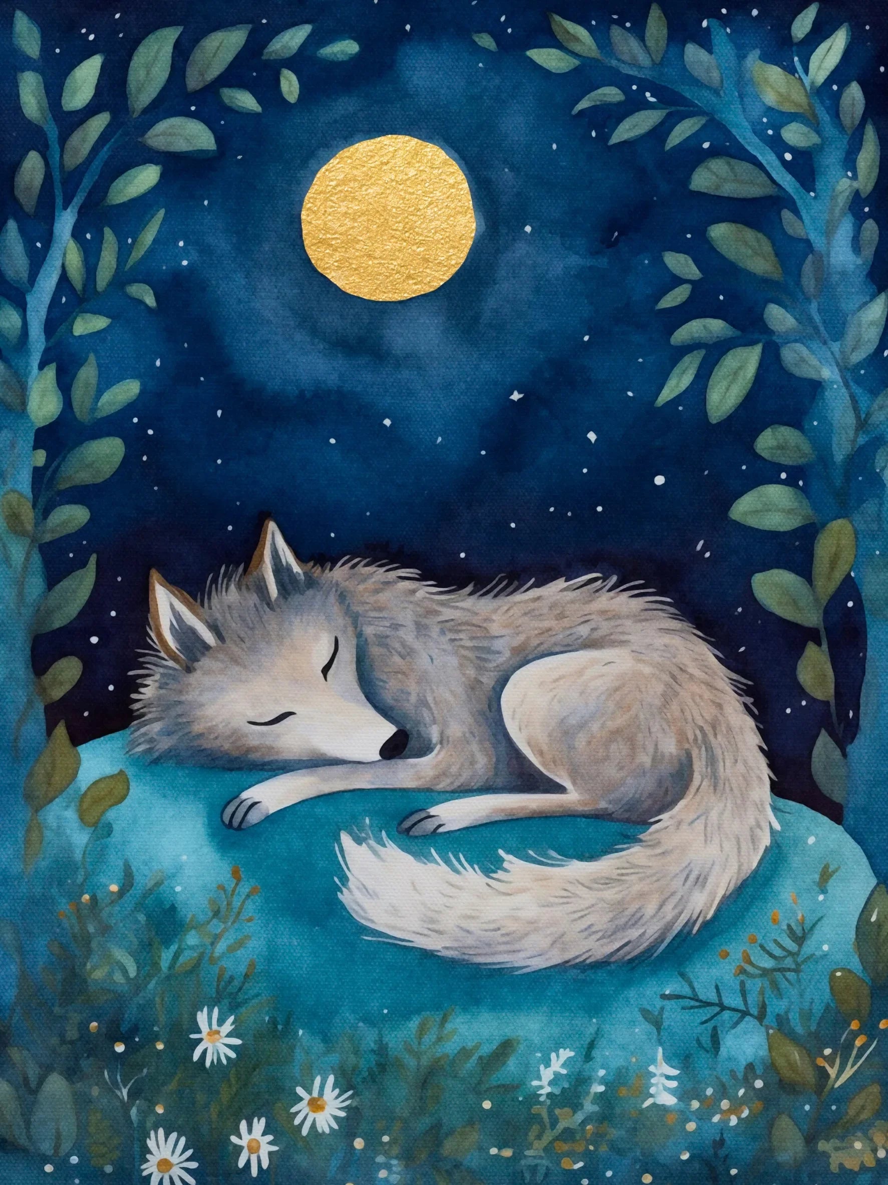 Animals Sleeping Unframed Canvas Print Wall Art Poster For Living Room Bedroom Home Decoration Gifts