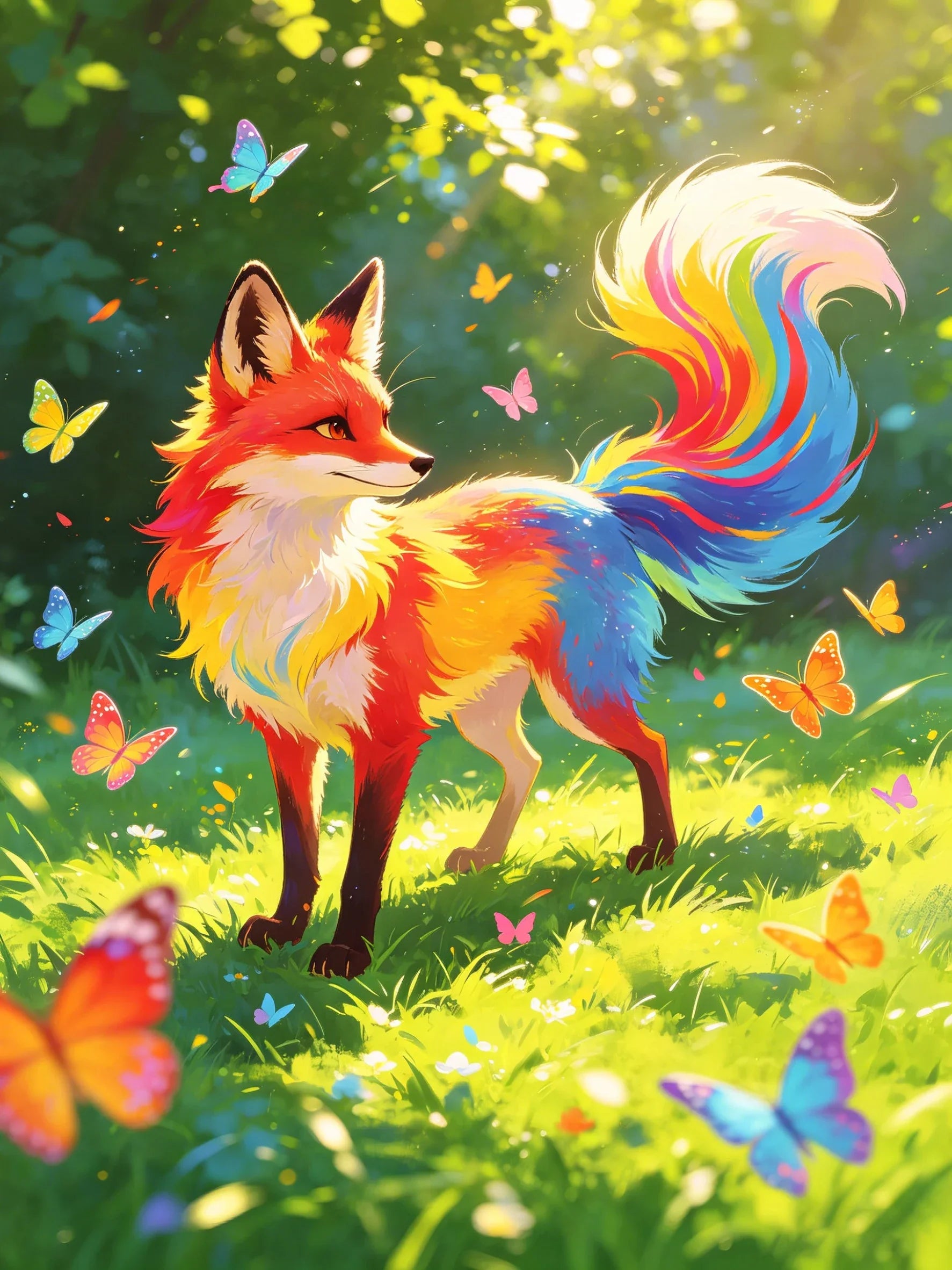 Unframed Poster Wall Art Canvas Print Colorful Animals For Home Living Room Bedroom Decoration Gift