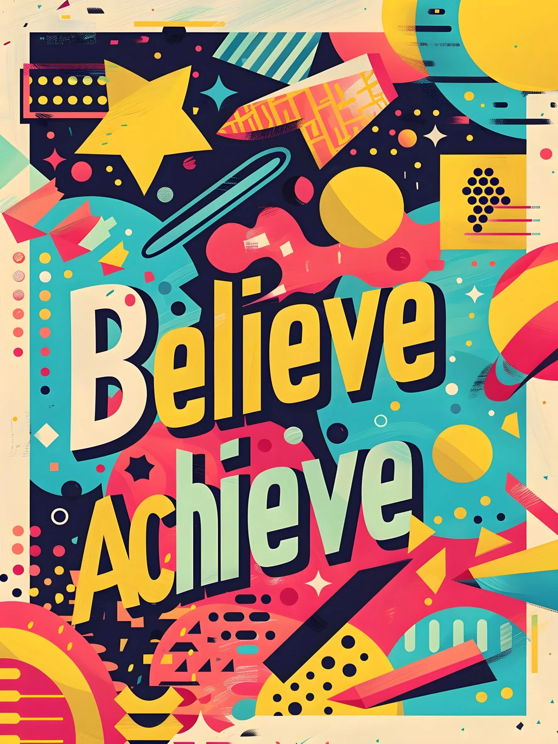 Motivational Short Quotes Unframed Canvas Wall Art Poster Home Decor for Living Room Bedroom & Fine Gift Option