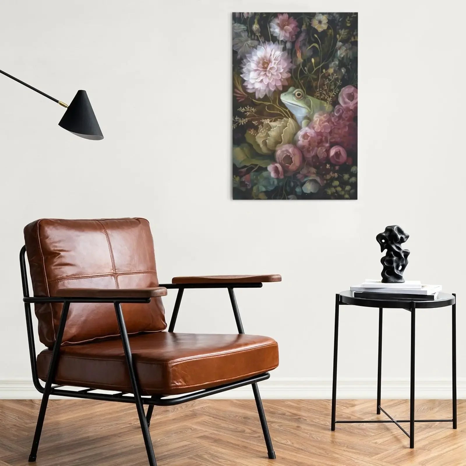 Flowers & Animals Print Unframed Canvas Art Poster Modern Wall Decor for Bedroom Living Room & Wonderful Gift Choice