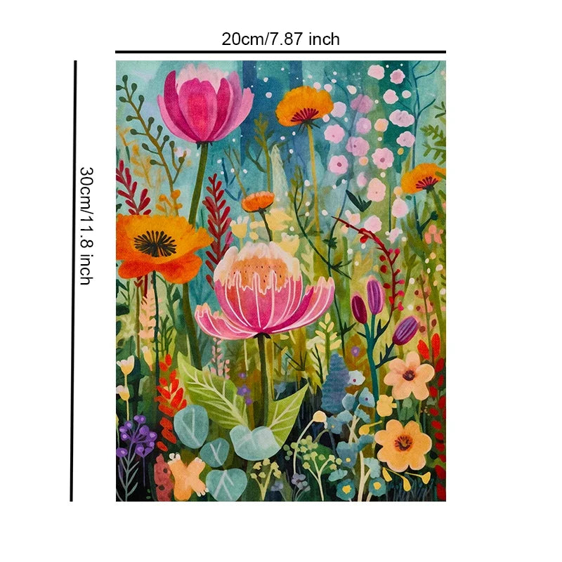 Unframed Canvas Whimsical Gardens Art Print Poster Fashion Wall Decor for Living Room Bedroom Home Decoration & Gift Choice