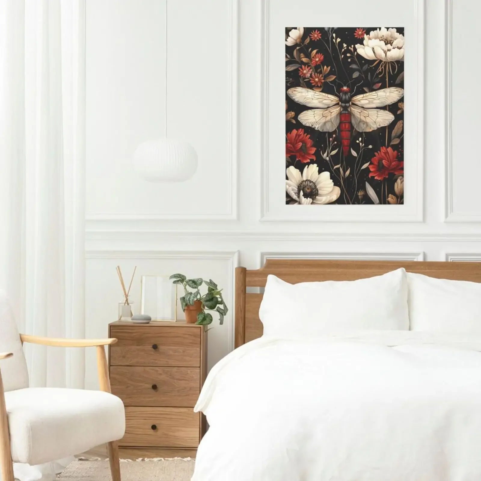 Unframed Wall Decor Art Canvas Print Botanical Bugs Poster For Living Room Bedroom Home Decoration