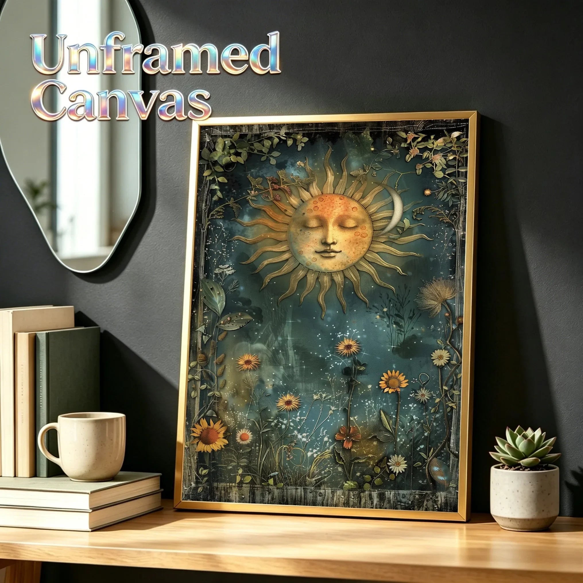 Unframed Canvas Art Poster Retro Fairytale Woodland Wall Decor For Living Room Bedroom Home Decoration Gift