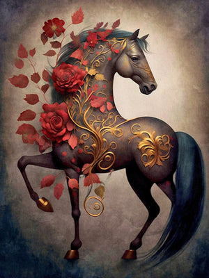 Horses & Unicorn Artwork Unframed Canvas Print Poster Modern Wall Decoration for Living Room Bedroom & Nice Gift