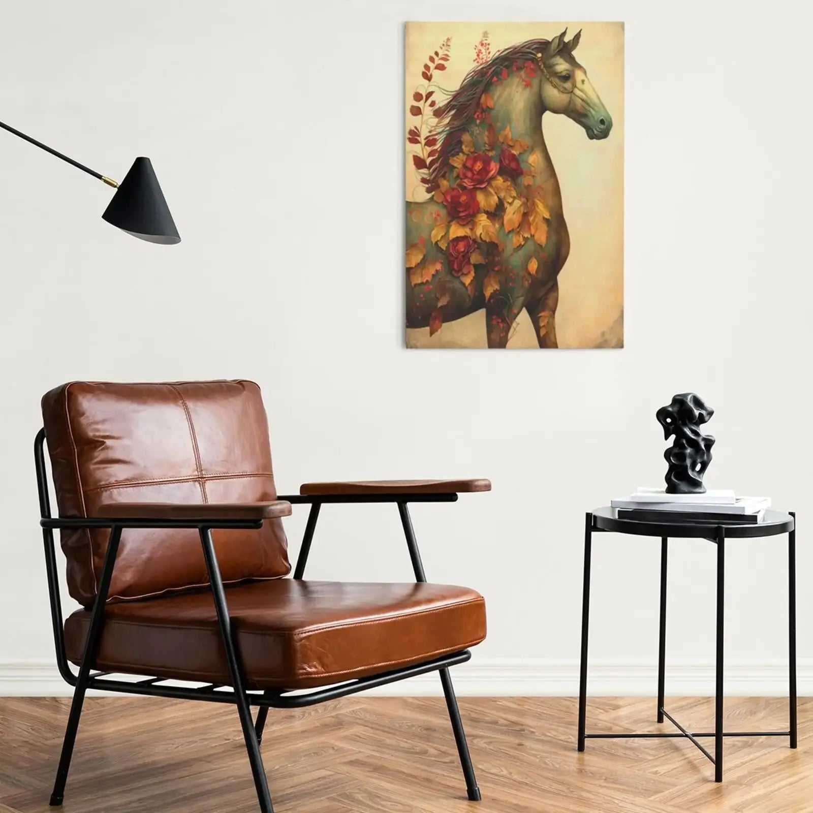 Horses & Unicorn Artwork Unframed Canvas Print Poster Modern Wall Decoration for Living Room Bedroom & Nice Gift