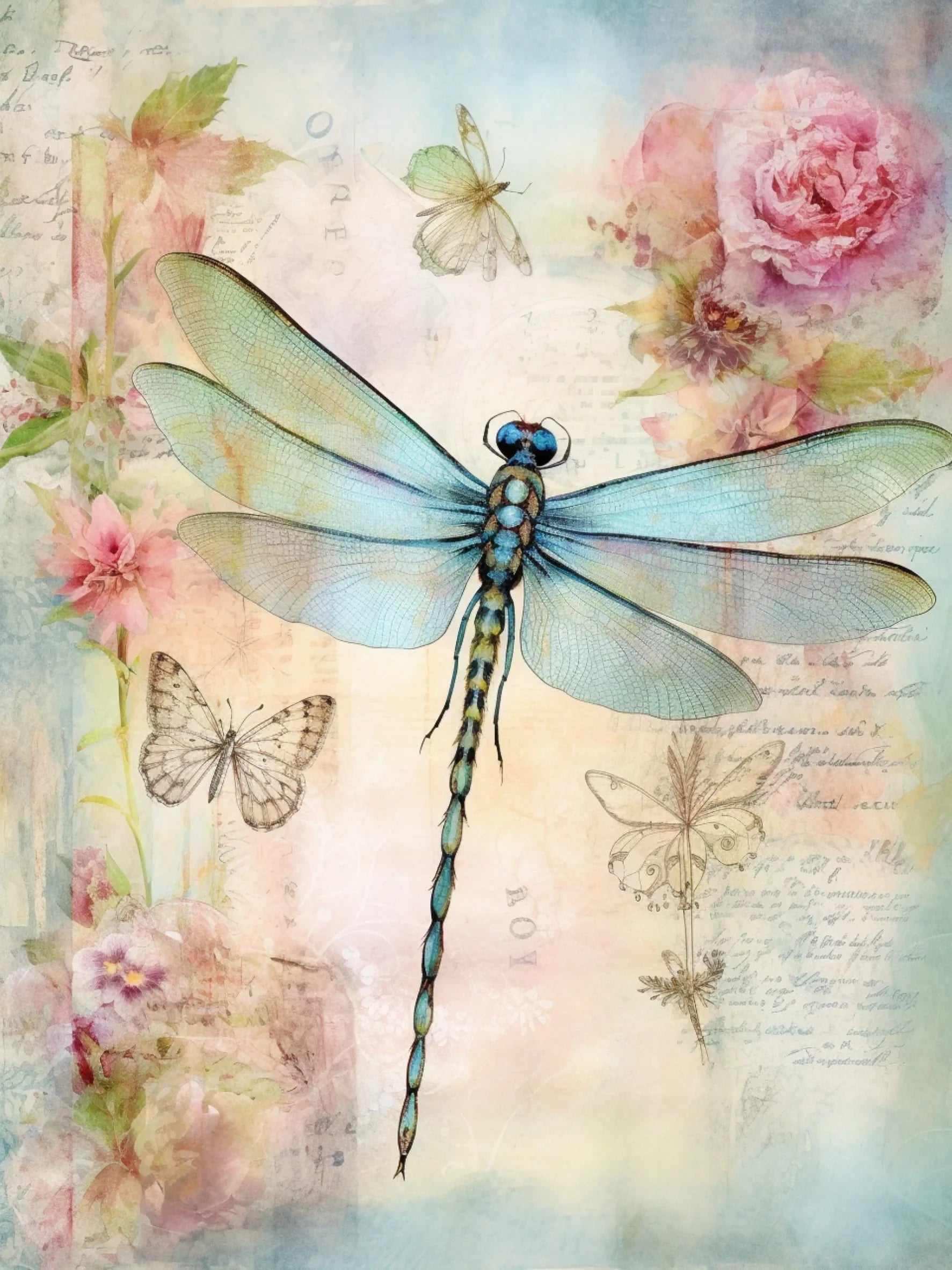 Wall Decor Unframed Canvas Print Fairytail Pastell Art Poster For Living Room Bedroom Home Decor Gifts