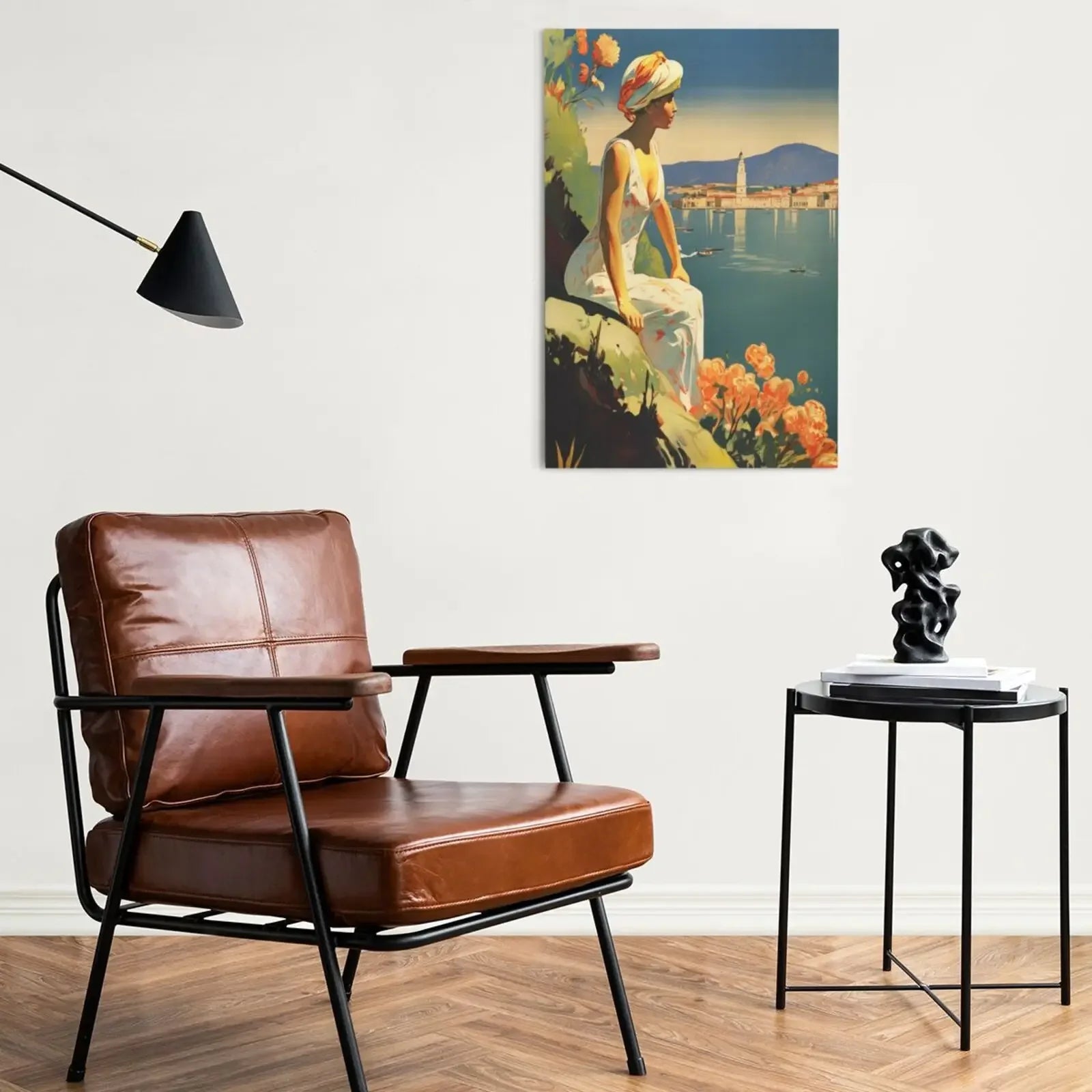 Unframed Canvas Vintage Italy Artwork Print Poster Wall Art for Home Living Room Bedroom Decor & Lovely Gift