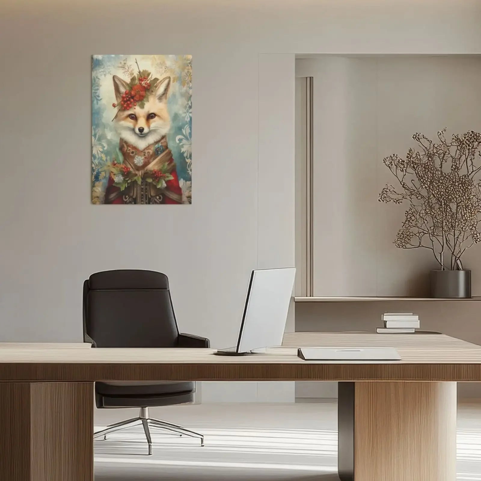 Wall Art Print Poster Unframed Canvas Christmas Animals For Home Bedroom Living Room Decor Gift Idea