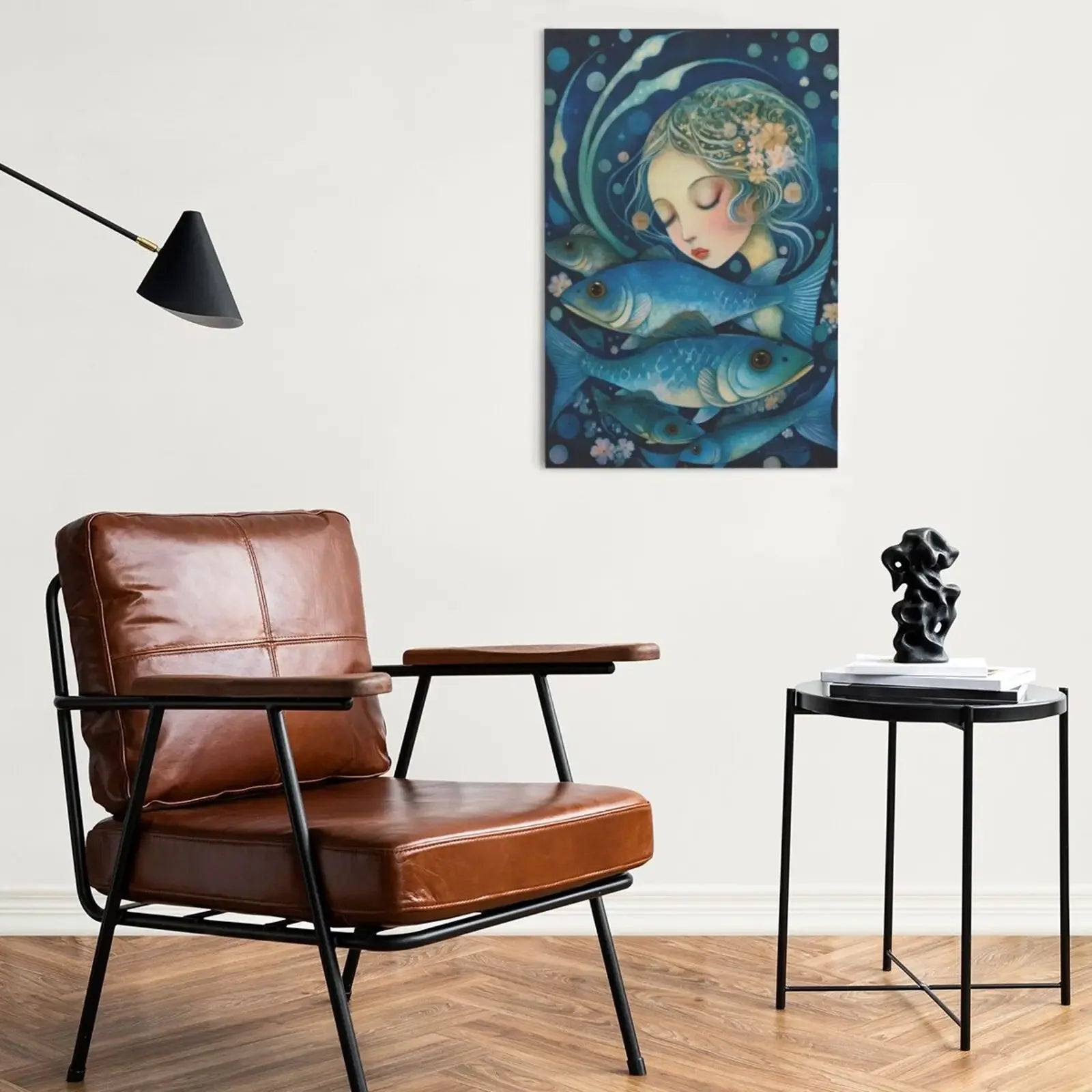 Vintage Ocean Scene Canvas Art Unframed Wall Poster Cozy Home Decoration for Bedroom Living Room & Perfect Gift
