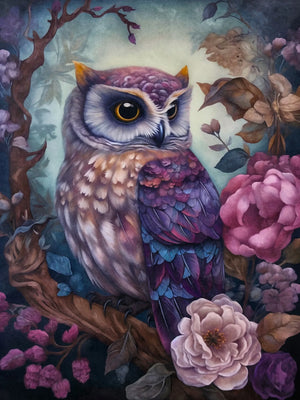 Purple Night Garden Art Unframed Canvas Print Poster Wall Decor for Home Living Room Bedroom & Beautiful Gift Idea