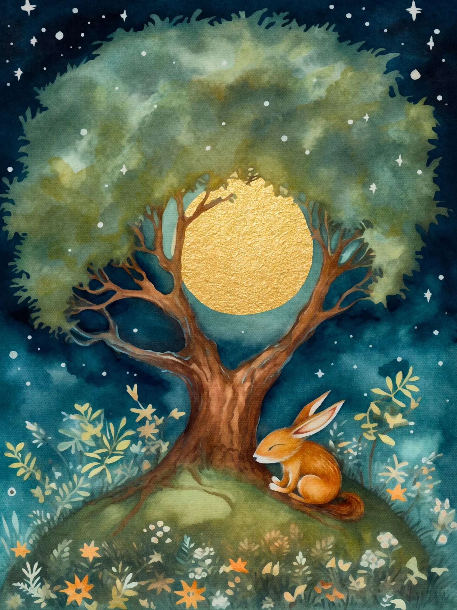 Animals Sleeping Unframed Canvas Print Wall Art Poster For Living Room Bedroom Home Decoration Gifts