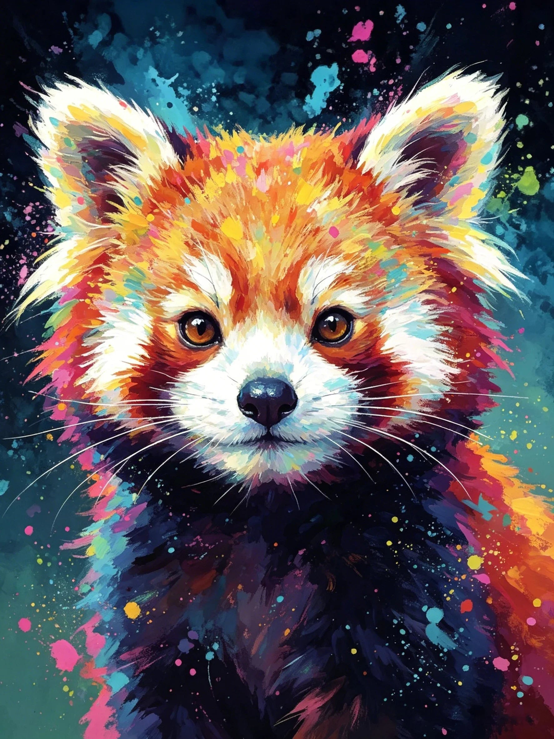 Watercolor Animals Unframed Canvas Art Print Wall Poster Modern Home Decor for Living Room Bedroom & Sweet Gift