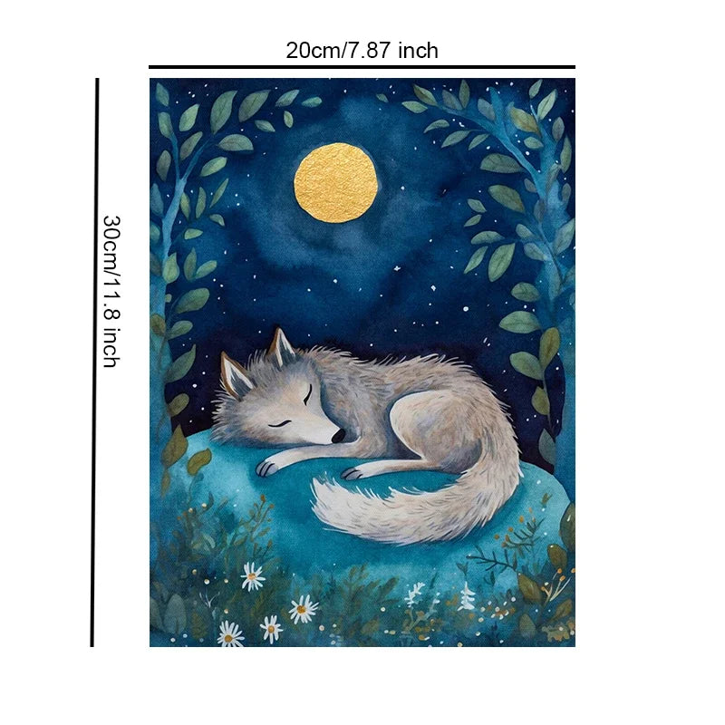 Animals Sleeping Unframed Canvas Print Wall Art Poster For Living Room Bedroom Home Decoration Gifts