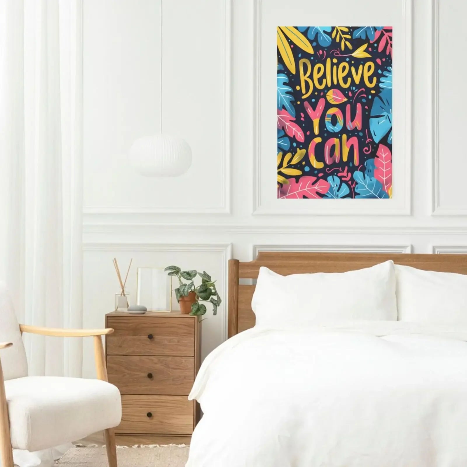 Motivational Short Quotes Unframed Canvas Wall Art Poster Home Decor for Living Room Bedroom & Fine Gift Option