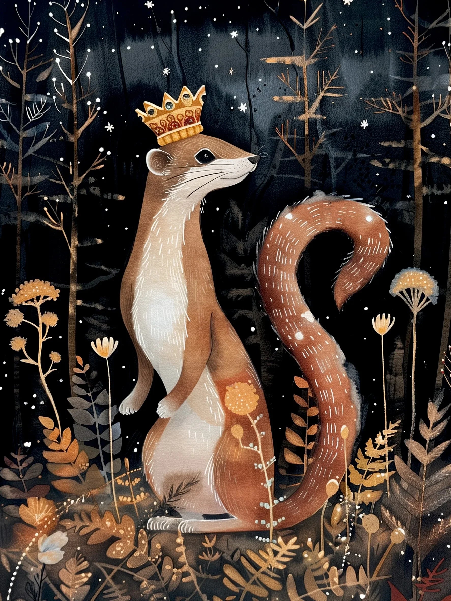 Regal Forest Animals Wall Art Unframed Canvas Print Poster Stylish Home Decor for Living Room Bedroom & Thoughtful Present