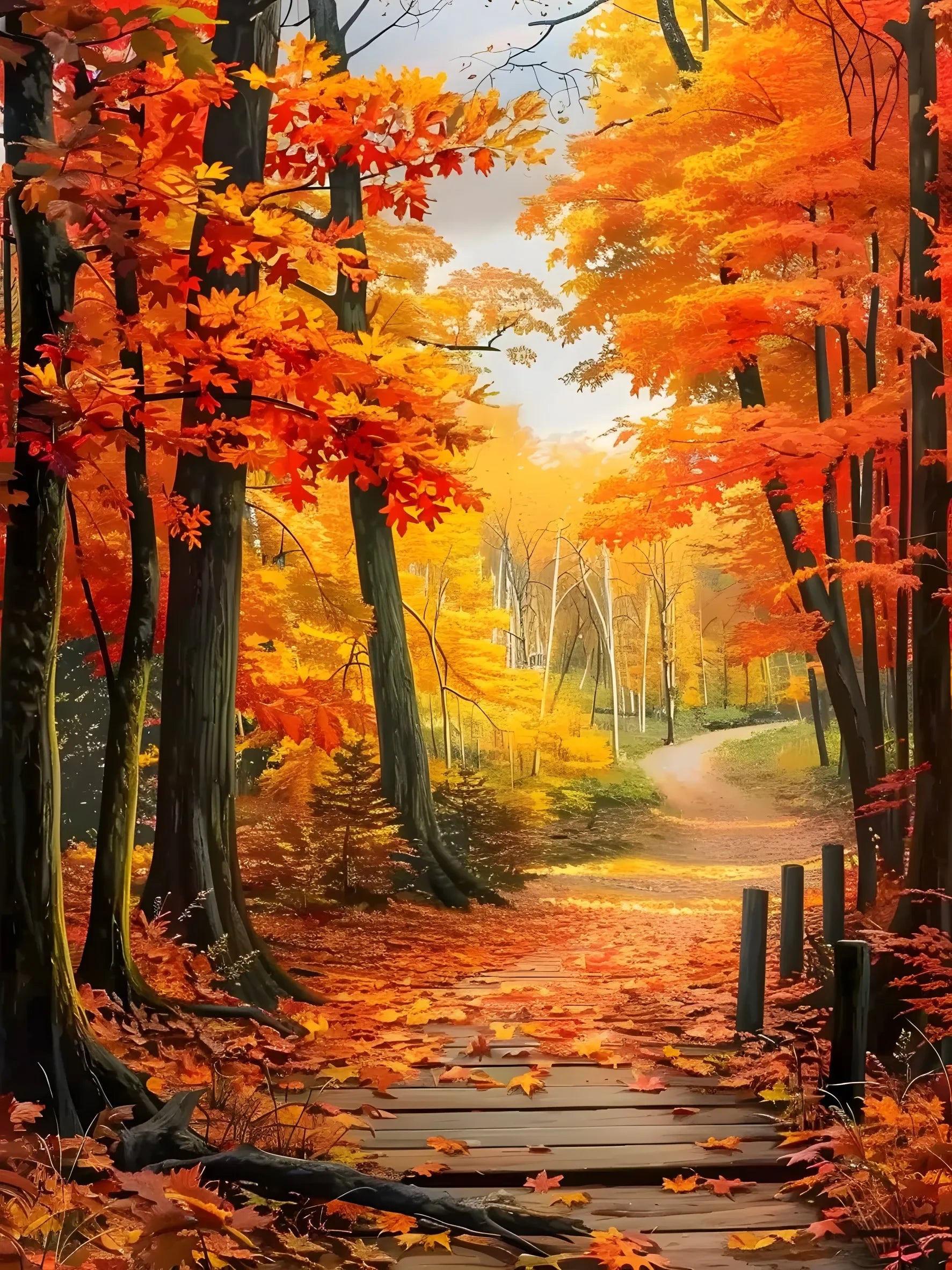 Unframed Canvas Poster Print Fall Autumn Theme Wall Art For Living Room Bedroom Home Decor Gifts