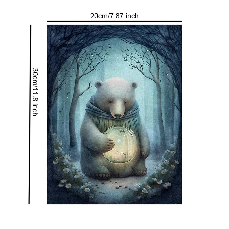 Mystical Forest Wall Art Unframed Canvas Print Poster Warm Home Decoration for Bedroom Living Room & Wonderful Present