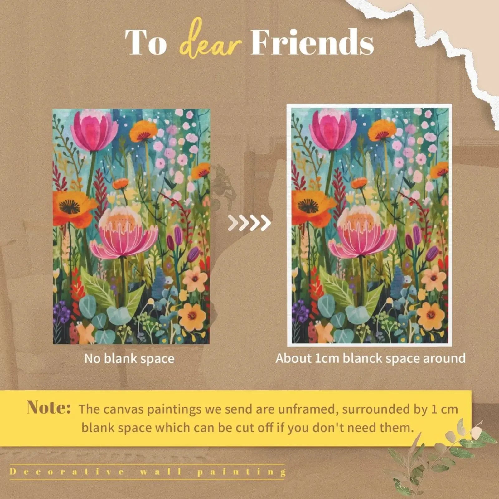 Unframed Canvas Whimsical Gardens Art Print Poster Fashion Wall Decor for Living Room Bedroom Home Decoration & Gift Choice