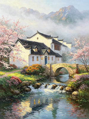 Classic Painting Landscape Art Unframed Canvas Wall Art Poster Home Decoration for Living Room Bedroom & Nice Present