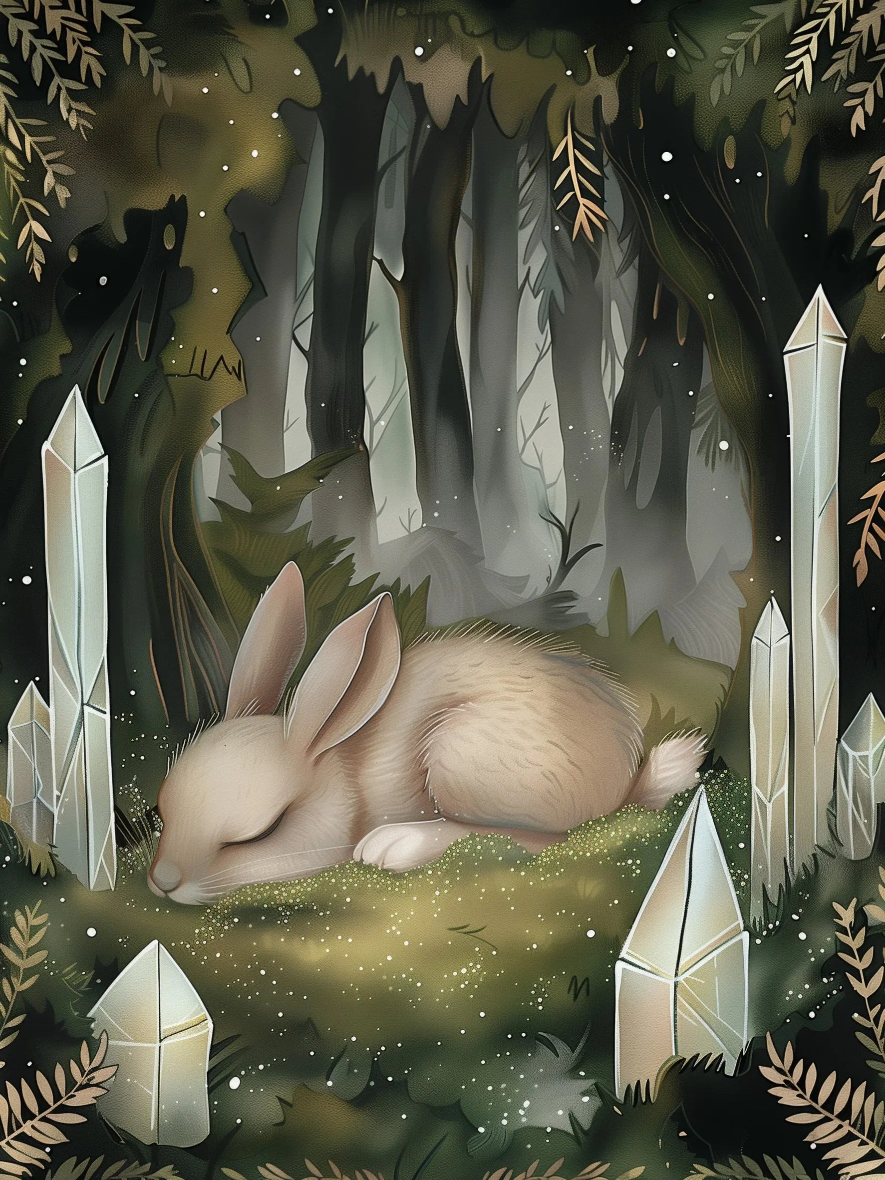 Home Living Room Bedroom Decor Unframed Canvas Forest Animals Wall Art Poster Print Ideal Gift Choice