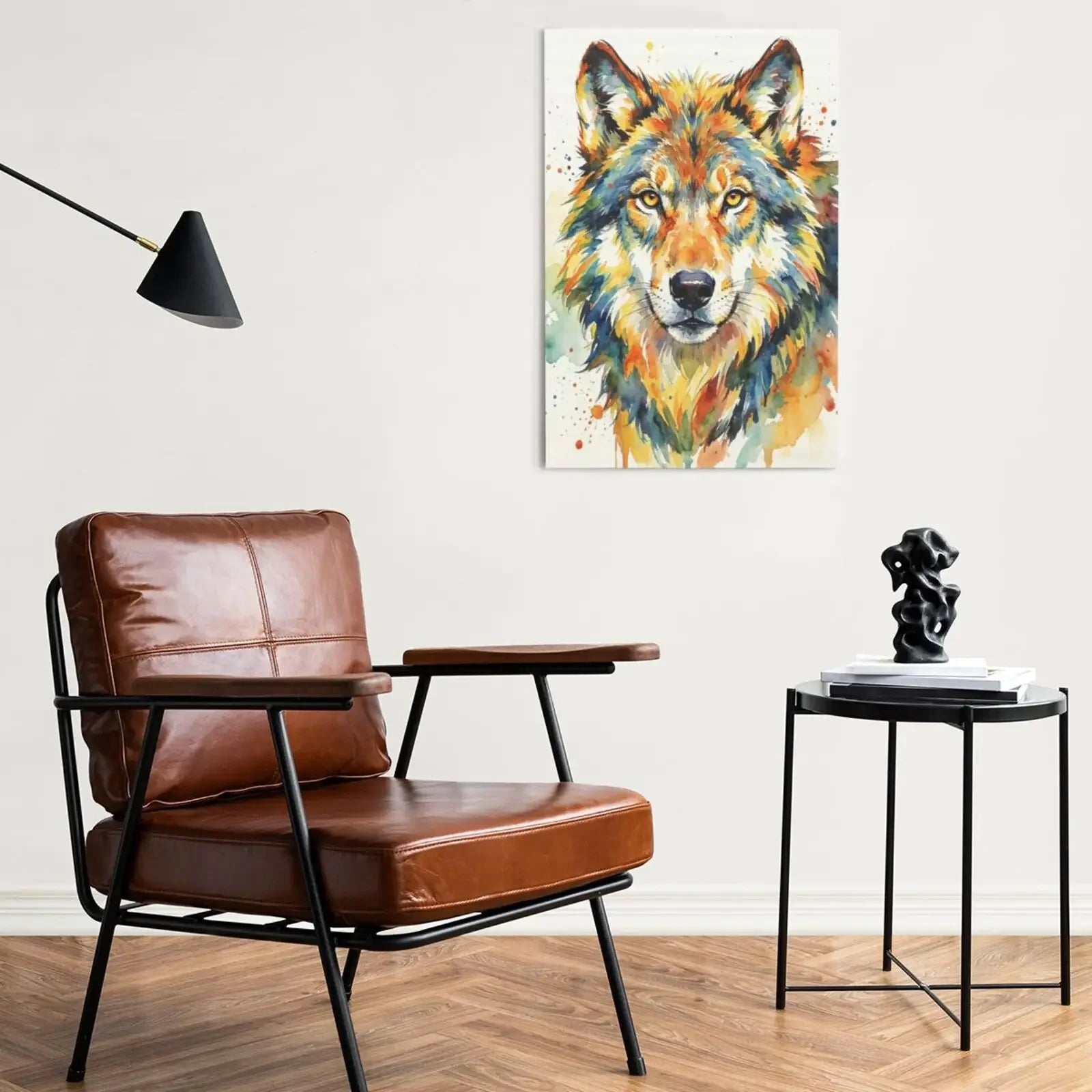Watercolor Animal Series Unframed Canvas Print Poster Art Wall Decor for Home Bedroom Living Room & Wonderful Gift