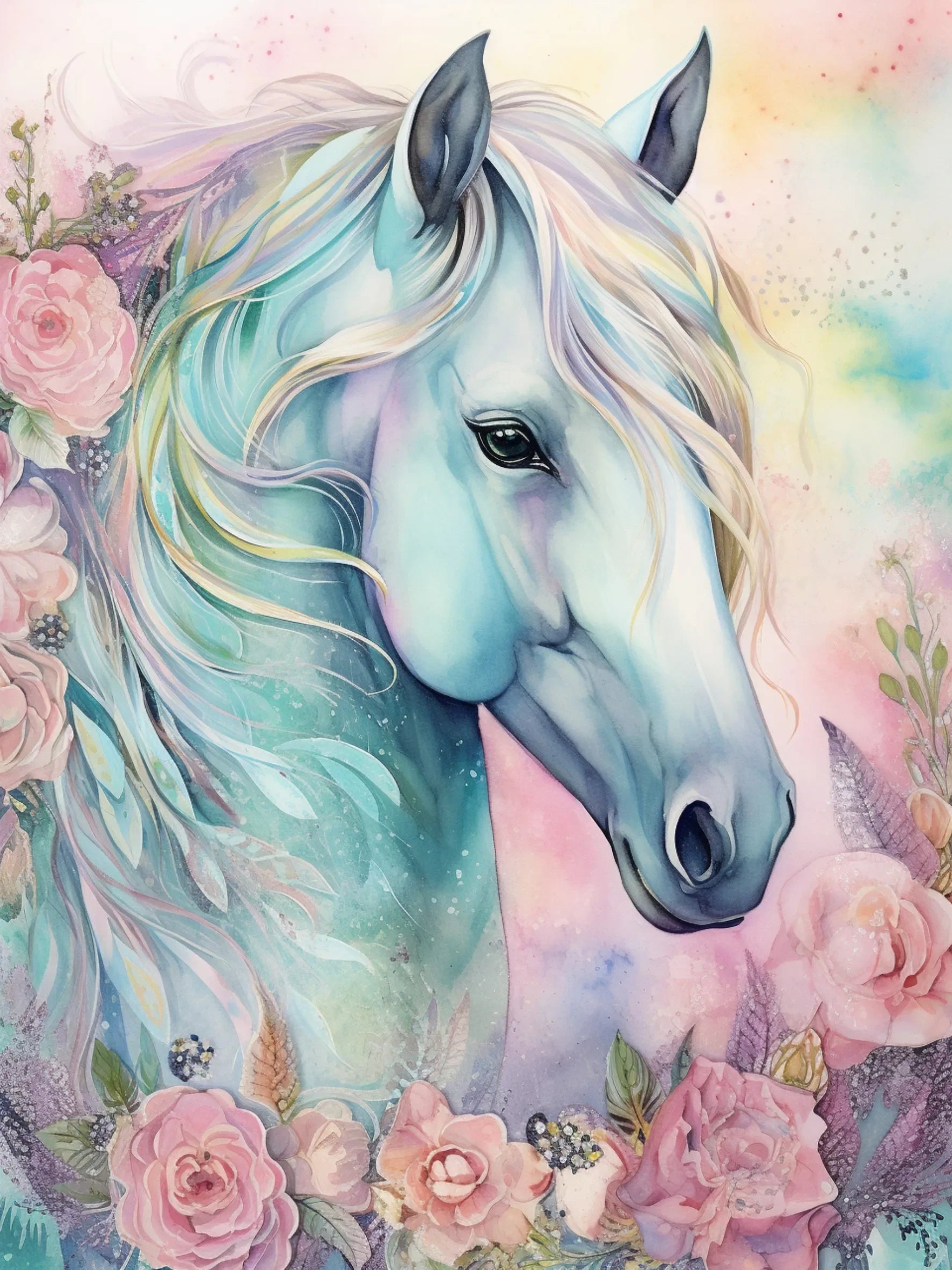 Wall Decor Unframed Canvas Print Fairytail Pastell Art Poster For Living Room Bedroom Home Decor Gifts