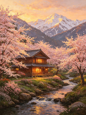 Classic Painting Landscape Art Unframed Canvas Wall Art Poster Home Decoration for Living Room Bedroom & Nice Present