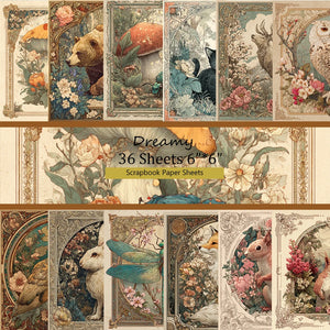 6"x6" Scrapbook Paper Set (36 Sheets): Artful Prints for Scrapbooking, Origami, Planner & Card DIY .