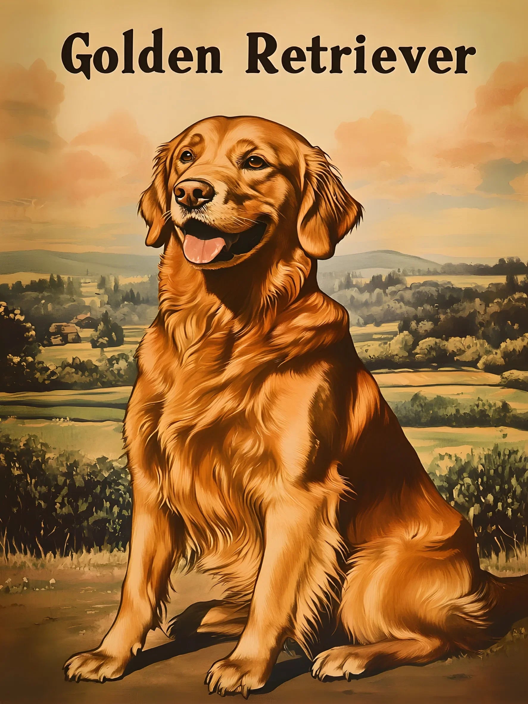 Types of Dogs Canvas Print Unframed Art Poster Fashion Wall Decor for Home Living Room Bedroom & Special Gift