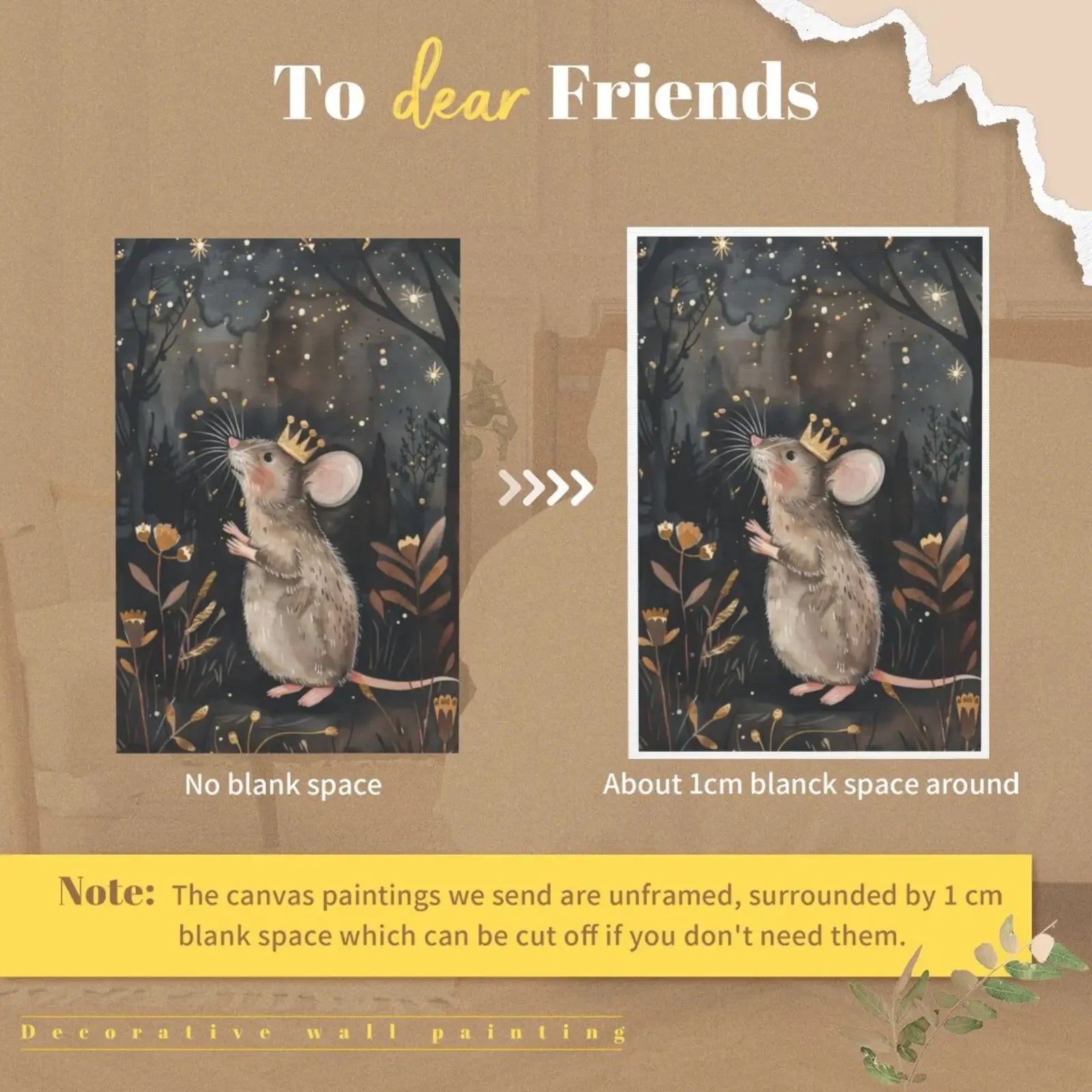 Regal Forest Animals Wall Art Unframed Canvas Print Poster Stylish Home Decor for Living Room Bedroom & Thoughtful Present