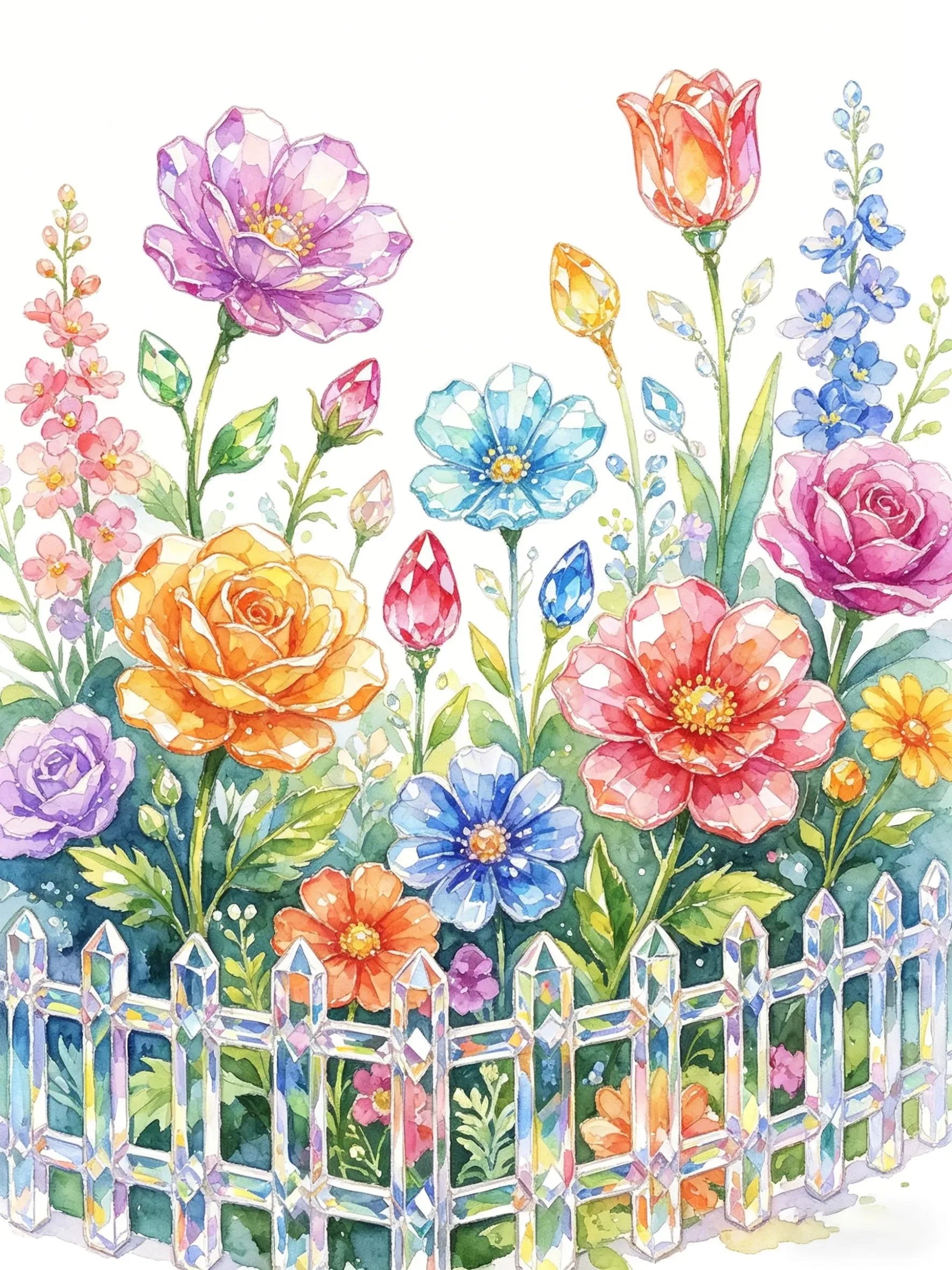 Gorgeous Watercolor Painting Unframed Canvas Art Poster Wall Decor for Living Room Bedroom Home & Perfect Gift Choice
