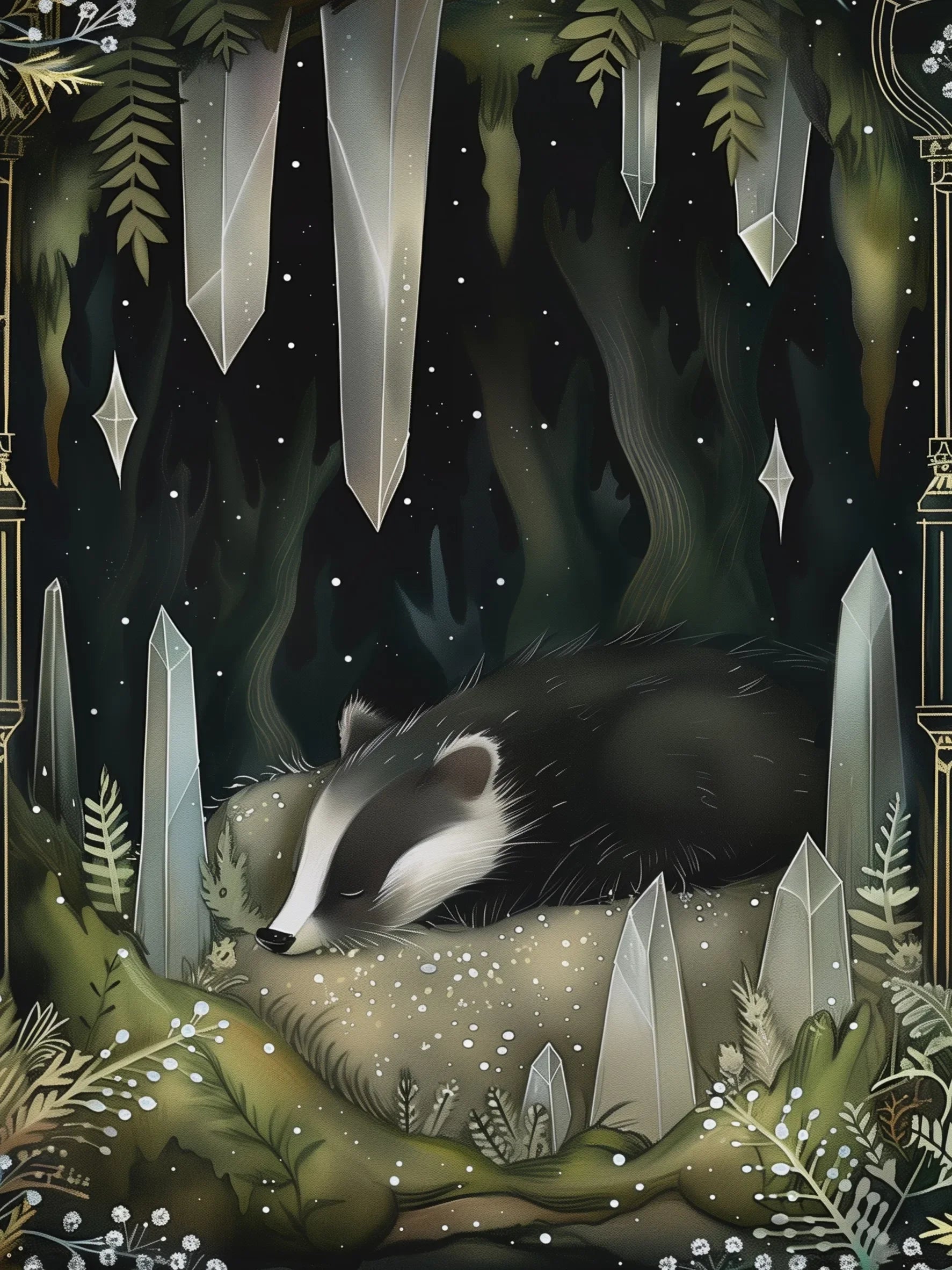 Home Living Room Bedroom Decor Unframed Canvas Forest Animals Wall Art Poster Print Ideal Gift Choice