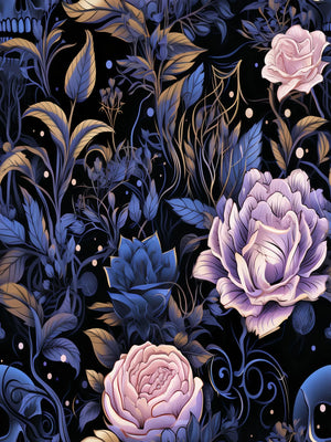 Retro Dark Roses Unframed Canvas Art Print Unframed Wall Poster For Living Room Bedroom Home Decor And Nice Gifts