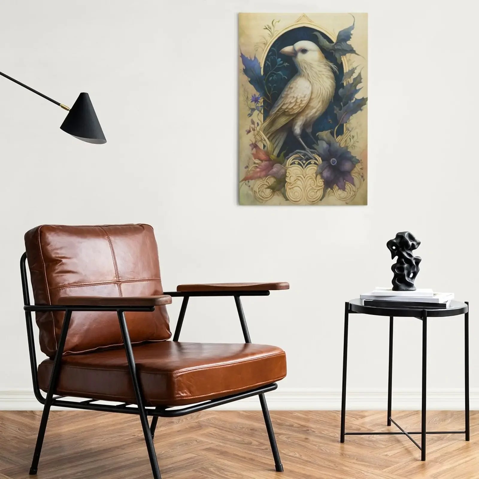 White Animals Unframed Canvas Wall Art Print Poster Home Decoration for Living Room Bedroom and Ideal Gift for Friends Family