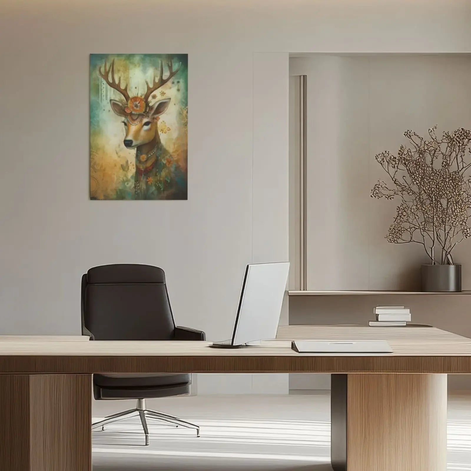 Unframed Canvas Home Decor Wall Art Bohemian Animals Print Poster For Living Room Bedroom Decoration