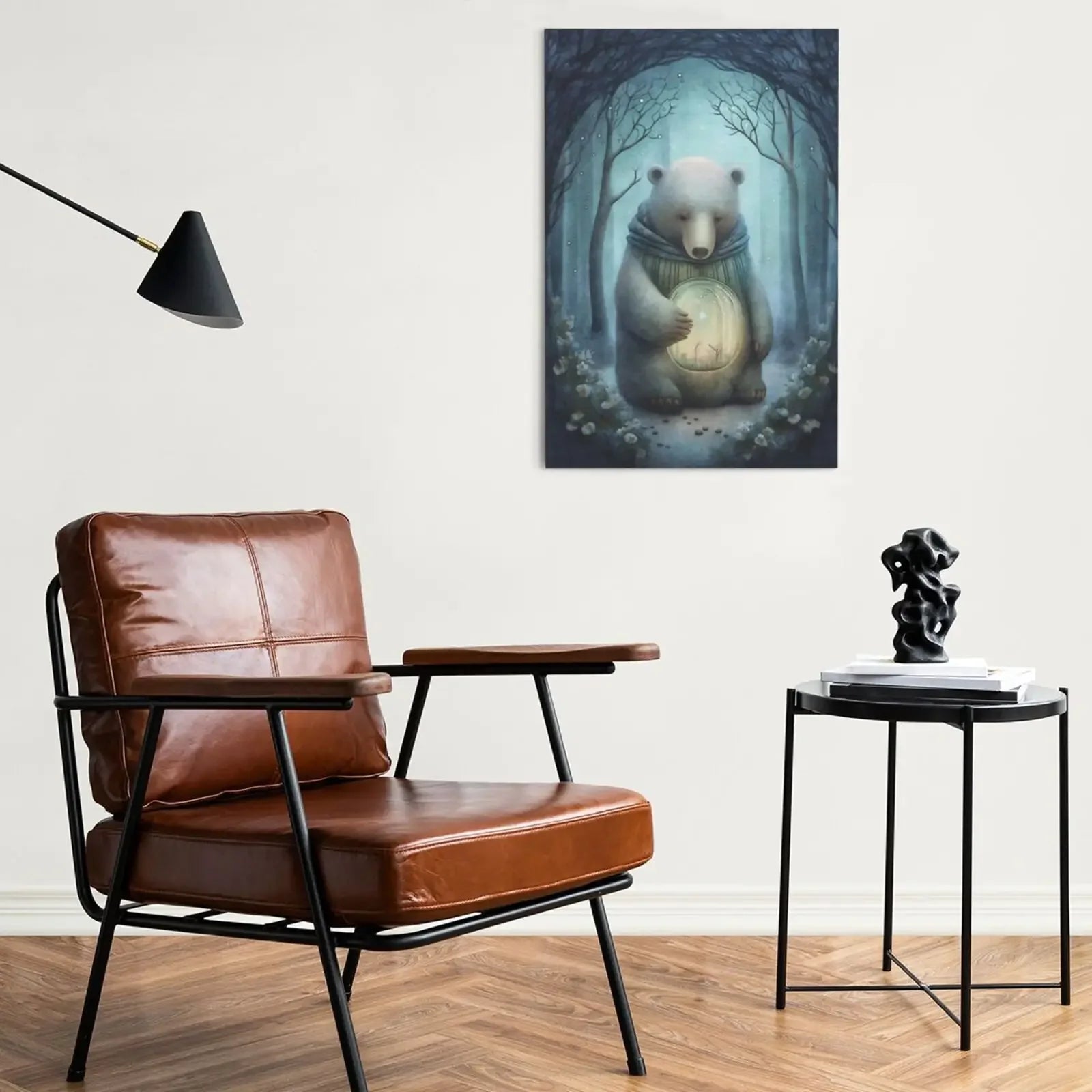 Mystical Forest Wall Art Unframed Canvas Print Poster Warm Home Decoration for Bedroom Living Room & Wonderful Present