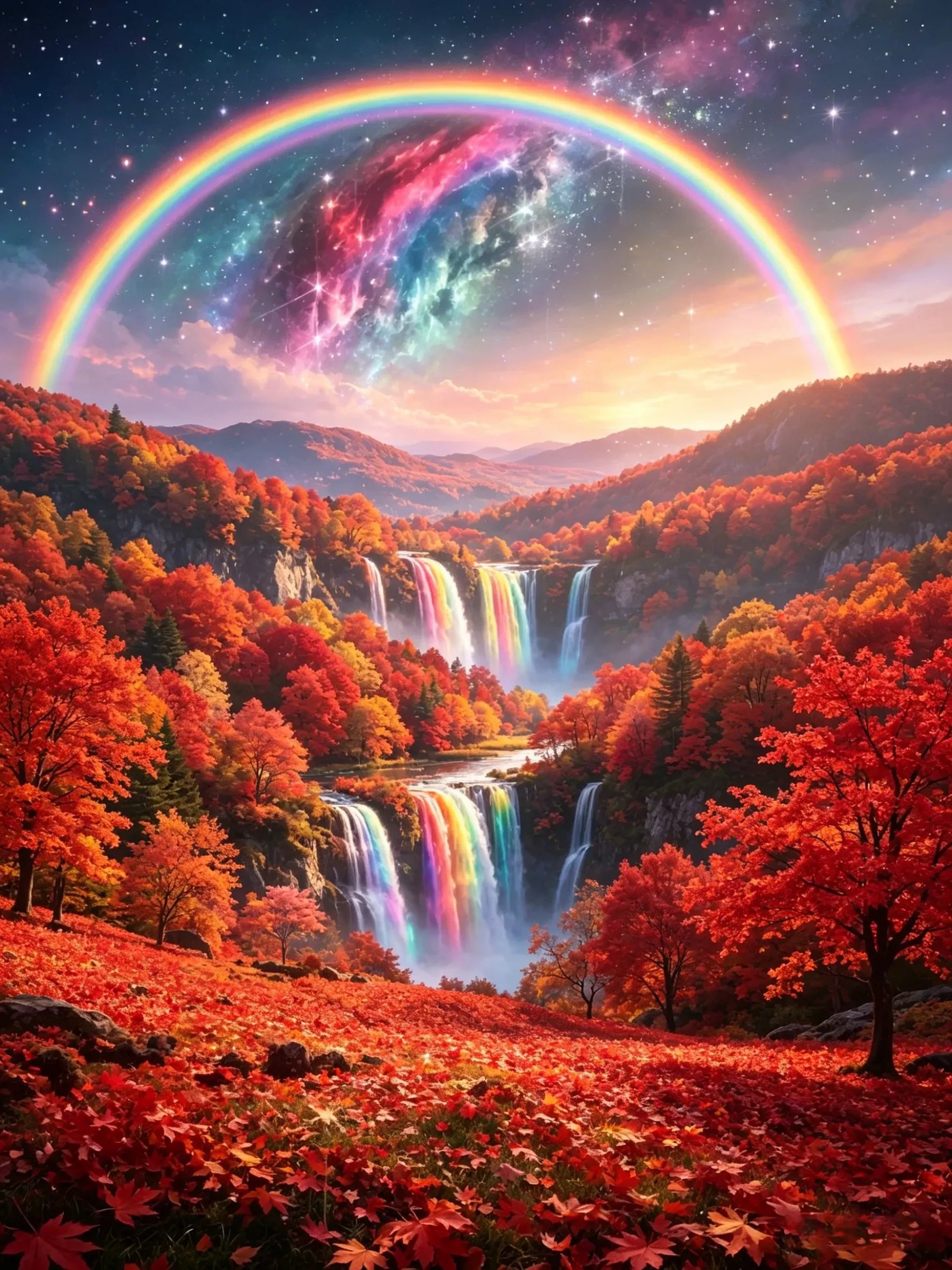 Dreamy Star Scenery Unframed Canvas Wall Art Print Poster For Home Living Room Bedroom Decoration Gift Idea